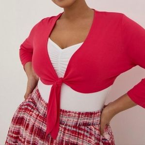 Torrid Size 0 Super Soft Tie-Front Shrug